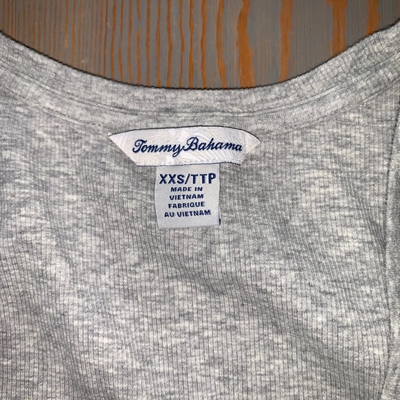 Tommy Bahama Grey Ribbed Tank Top - Picture 2 of 3